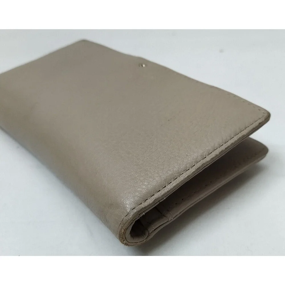 Kate Spade New York Gray Leather Credit Card Bifold Wallet